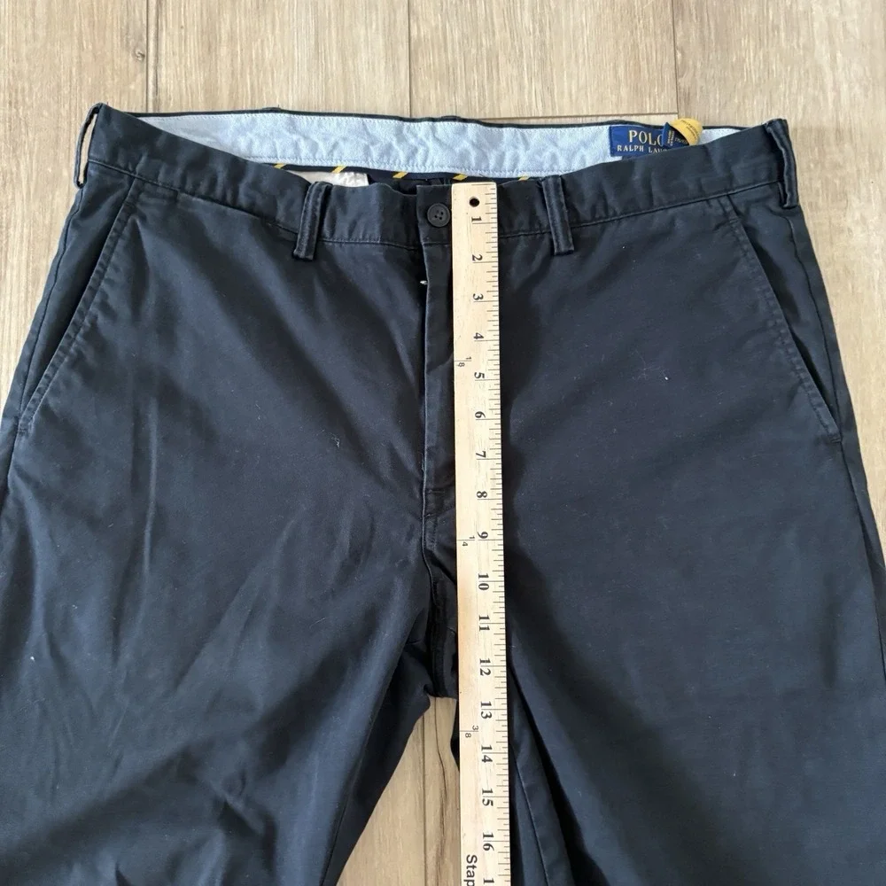 Polo Ralph Lauren The Polo Chino Pant Black Stretch Straight Classic Fit - 36x32